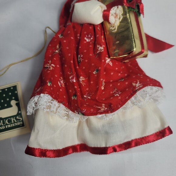 1983 Just Ducky "A Christmas Present by Jo Porcelain Duck Doll with Clothing NEW - Picture 4 of 13